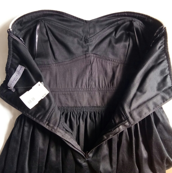 NWT Lucy Love Strapless Mini Dress Black - Picture 7 of 9